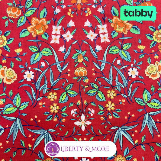 Red carpet floral pattern
