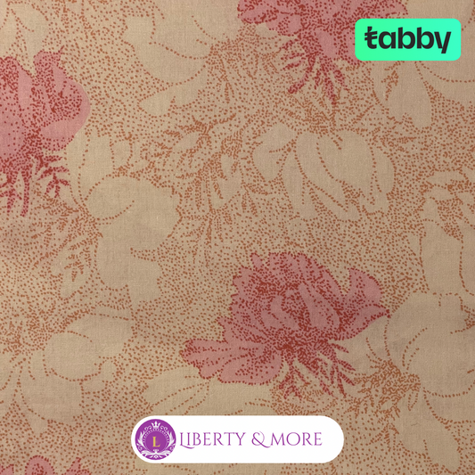 Creamy floral fabric