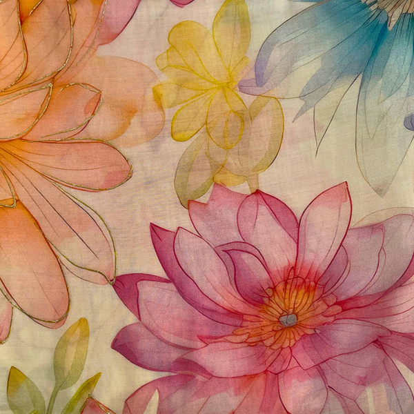 Glitter Floral cotton