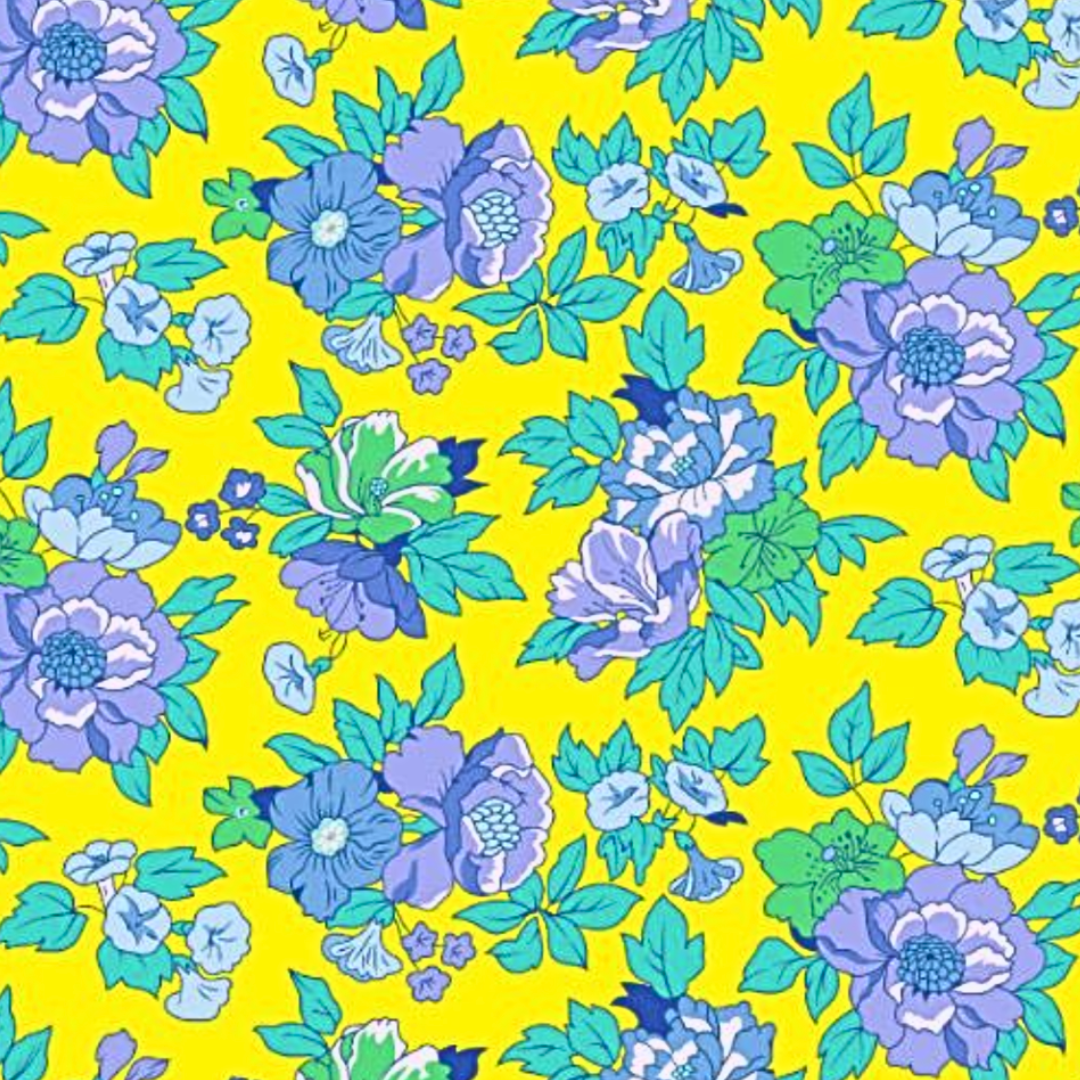 Bright yellow floral pattern