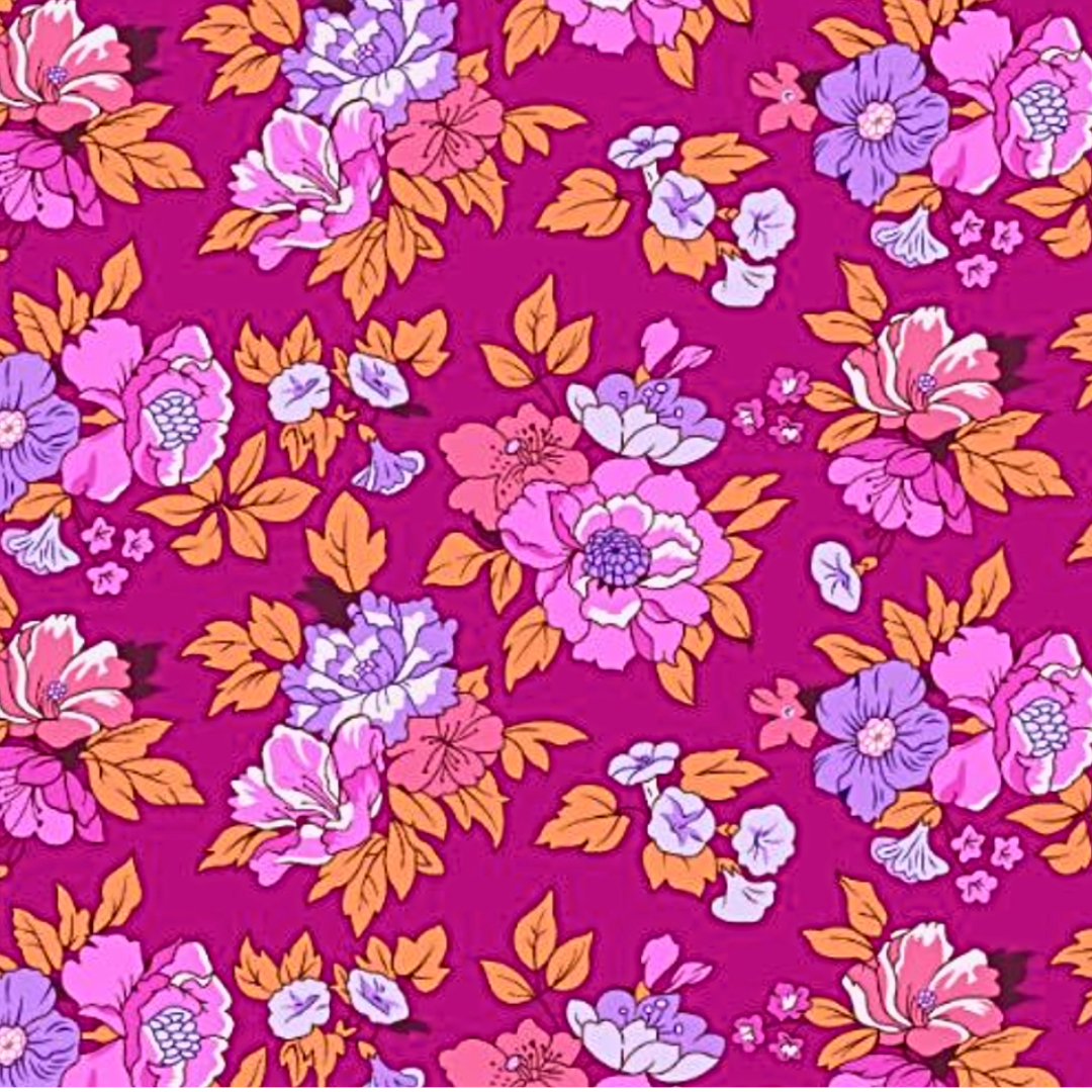 Dark pink floral pattern