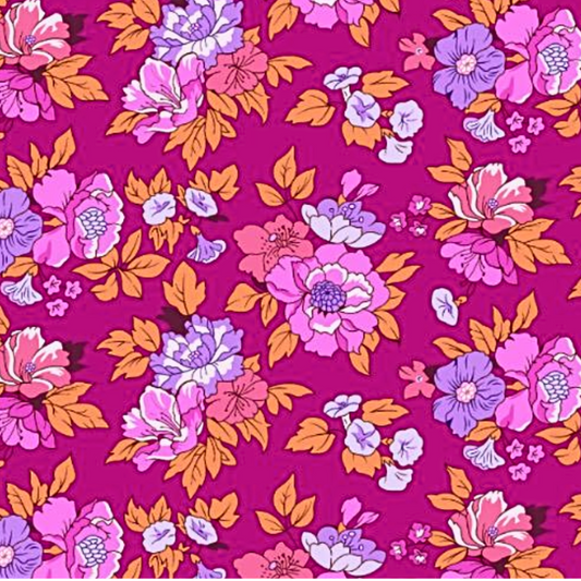 Dark pink floral pattern