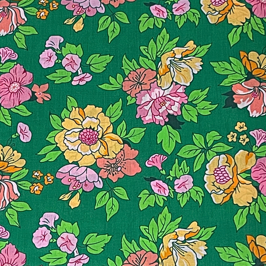 Happy green floral pattern