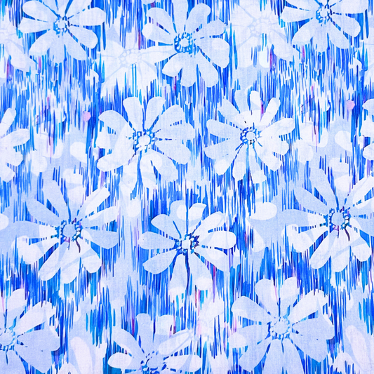 Flower-full blue pattern